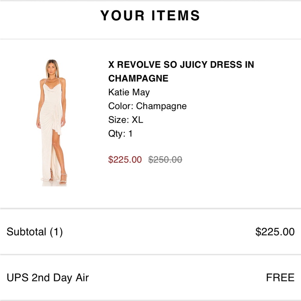 Revolve So Juicy Dress in Champagne